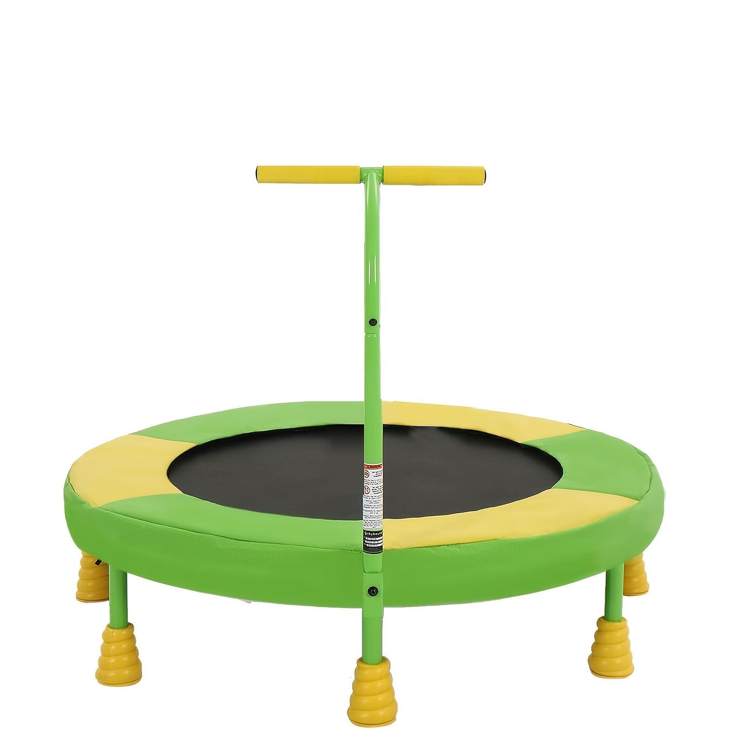 36 Inch Kids Indoor Trampoline with Handle - 7-Leg Safety Design, 2.0mm Steel Frame, 28 Coil Springs, Non-Slip Feet, PP Jump Mat, Compact Mini Toddler Trampoline for Home Bedroom Playroom Exercise