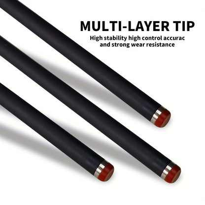 Carbon Fiber Pool Cue 57 Inch 13mm Tip – 2pcs Modular Design, Low Deflection, Piano Lacquer Finish, Stainless Steel Joint – Professional Billiard Cue for 8 Ball, 9 Ball, Home, Tournament & Club