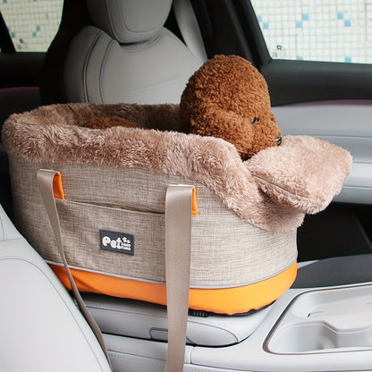 Pet Car Seat Carrier Bag Portable Safety Booster Seat for Dogs & Cats – Foldable Travel Bag with Car Pad, Secure Outing Bag for Small Medium Pets, Lightweight Pet Travel Accessory