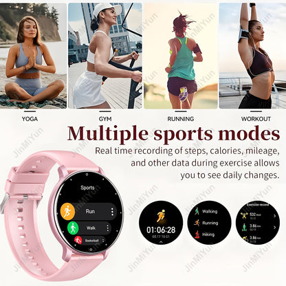 Smart Watch With 1.5 Inch Large Display, Wireless Calling & Dialing, Silicone Band Fitness Tracker With Multiple Sports Modes, Message Notifications, Remote Photo & Music Control, Compatible With Android and iPhone