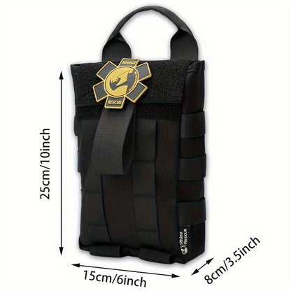 Tactical IFAK First Aid Kit with MOLLE Quick Release – Includes Tourniquet Bandage Chest Seal for Severe Bleeding Control, Nylon Trauma Bag for Hunting Camping Survival Emergency, Green & Black