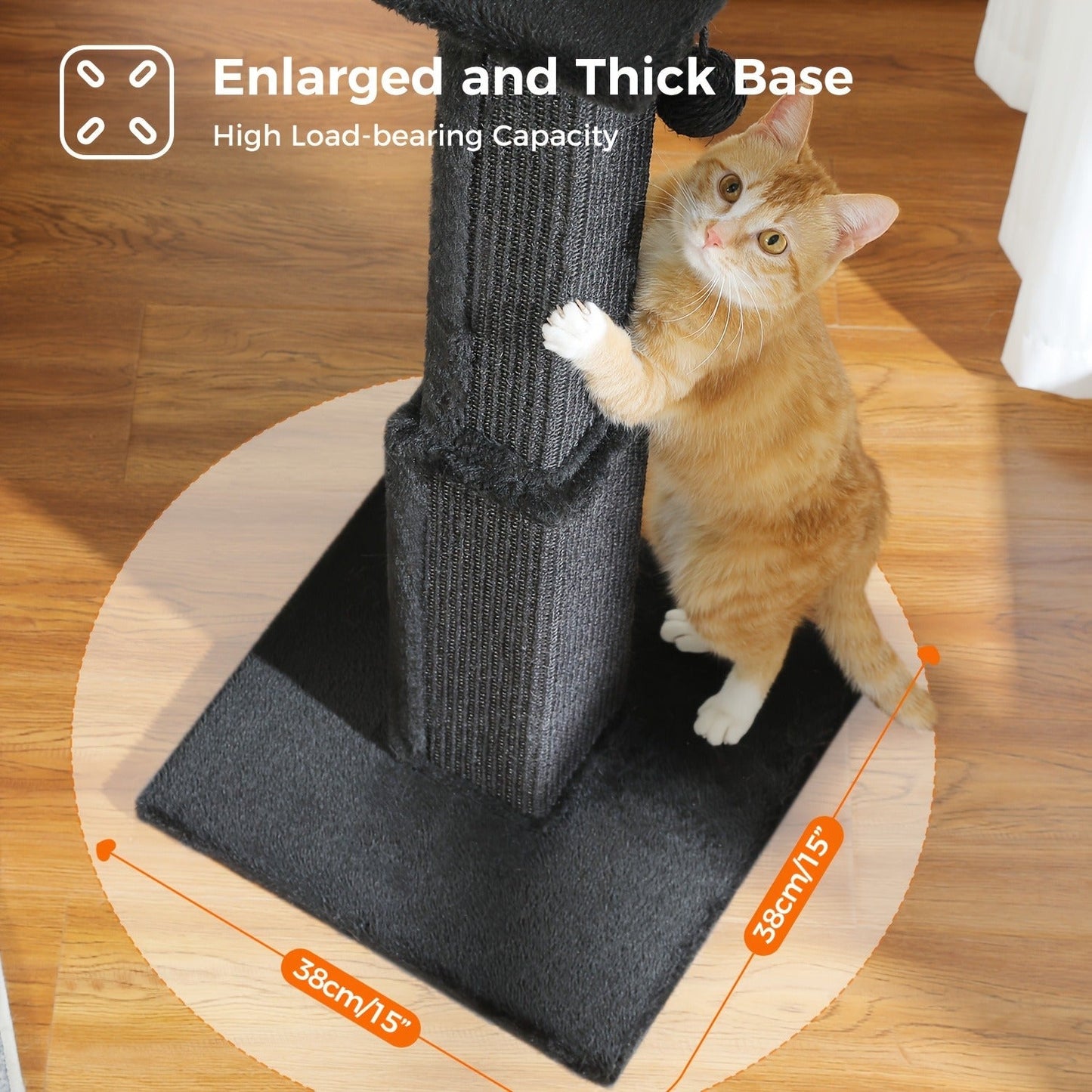 Cat Scratching Post Multi-Tier Sisal Tower for Indoor Cats – 18.9" & 32" Cat Tree with Hanging Ball Toy, Natural Sisal Rope, Sturdy Base – Green, Brown, Gray, Black, Beige Options