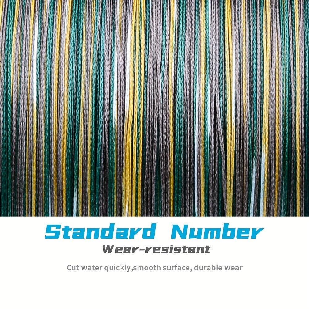 8-Strand Braided Fishing Line 1094 Yards – Zero Stretch, Abrasion Resistant Superline | 10LB–100LB | Gray, Green, Blue Camo, Green Camo