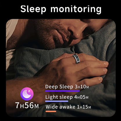 Stainless Steel Smart Ring | Fitness Monitor USB Charging Gift