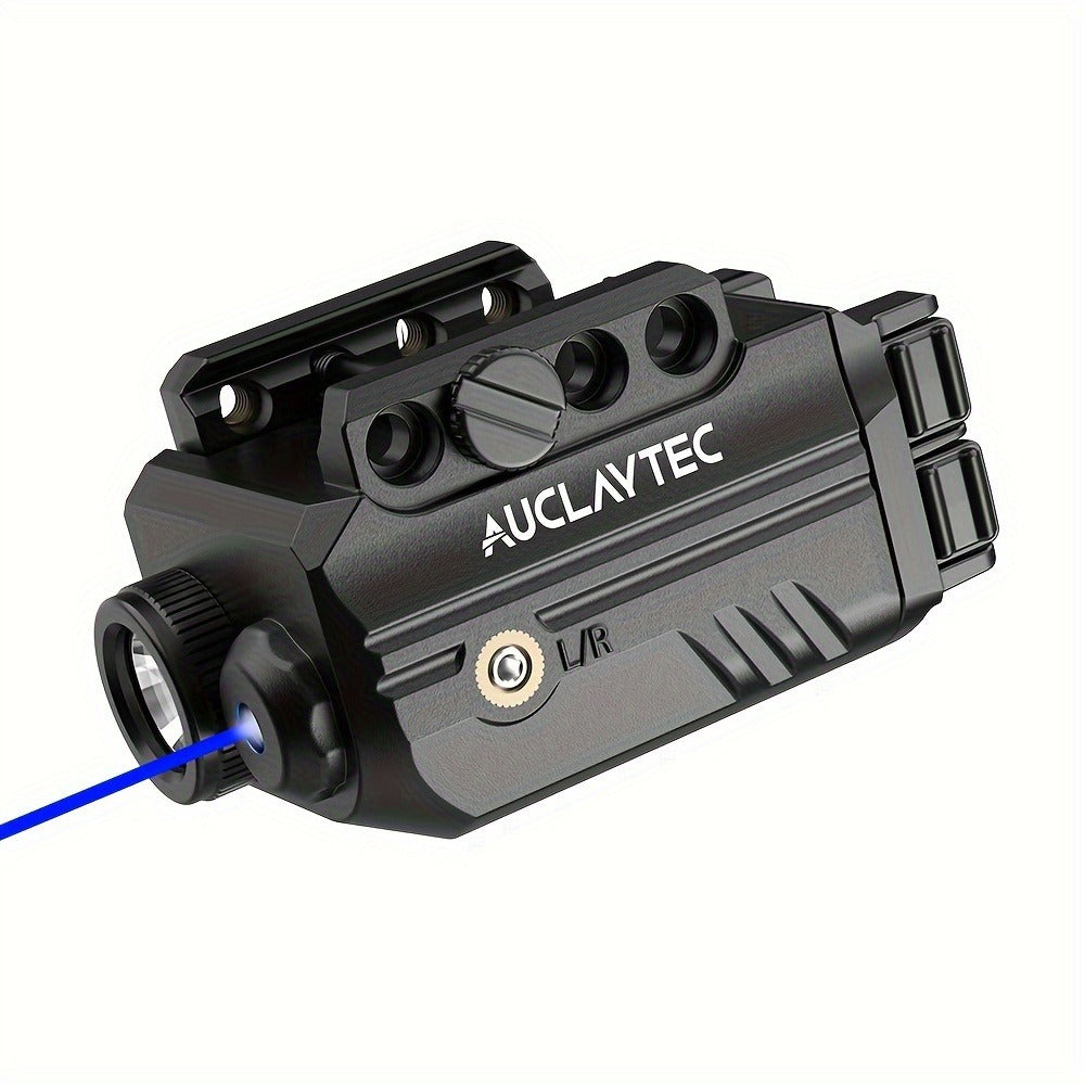 Pistol Light Laser Combo 500 Lumens – Green Red Blue Laser Sight, 5 Modes, USB-C Rechargeable, Fits Subcompact & Compact Handguns, Adjustable Rail Mount Weapon Light