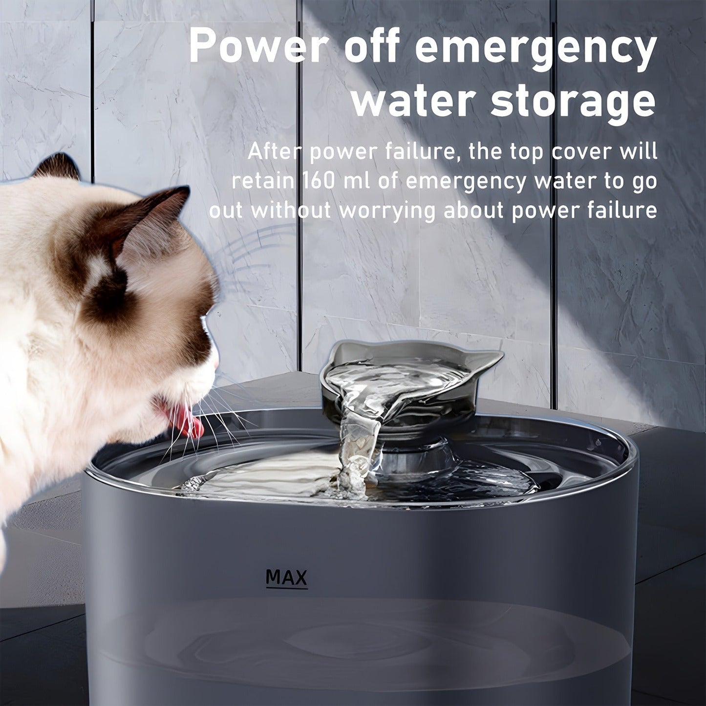 Pet Water Fountain 77oz with Filter Replacement - Cat Dog Automatic Water Dispenser Ultra Quiet Recirculating Purification Large Capacity