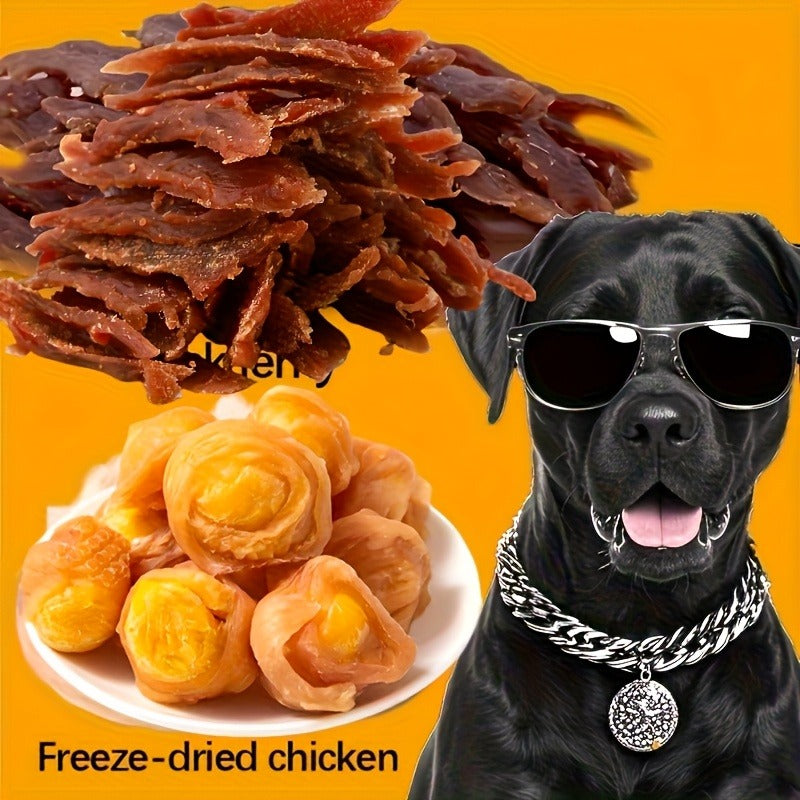 Duck Jerky Chicken Freeze-Dried Dog Treats Sharing Pack Soft Chewy Healthy Digestible Training Reward Snacks for Small Medium Large Dogs Beef Sausage