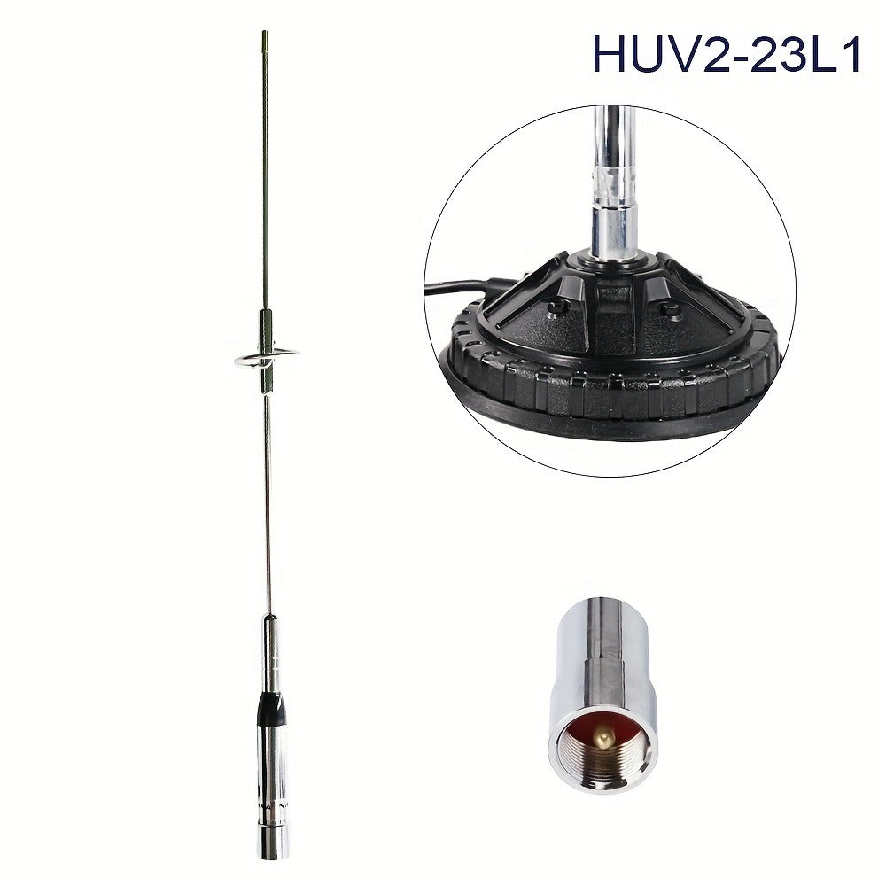 Dual Band Mobile Ham Radio Antenna – VHF UHF 144/430MHz High Gain, 16.9" Stainless Steel, PL-259 Connector