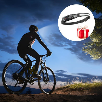Motion Sensor COB Headlamp 3 Pack + 6 Hooks, 230° Wide Beam Rechargeable LED Head Lamp, 5 Modes COB & LED Headlamps for Adults, Hard Hat Headlight, Headband Flashlight for Camping, Work & Hiking