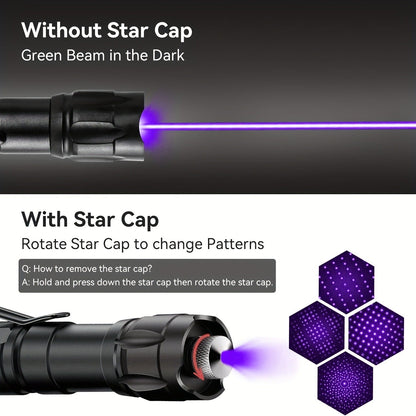 Tactical Laser Pointer with Battery & Charger, Red Green Purple