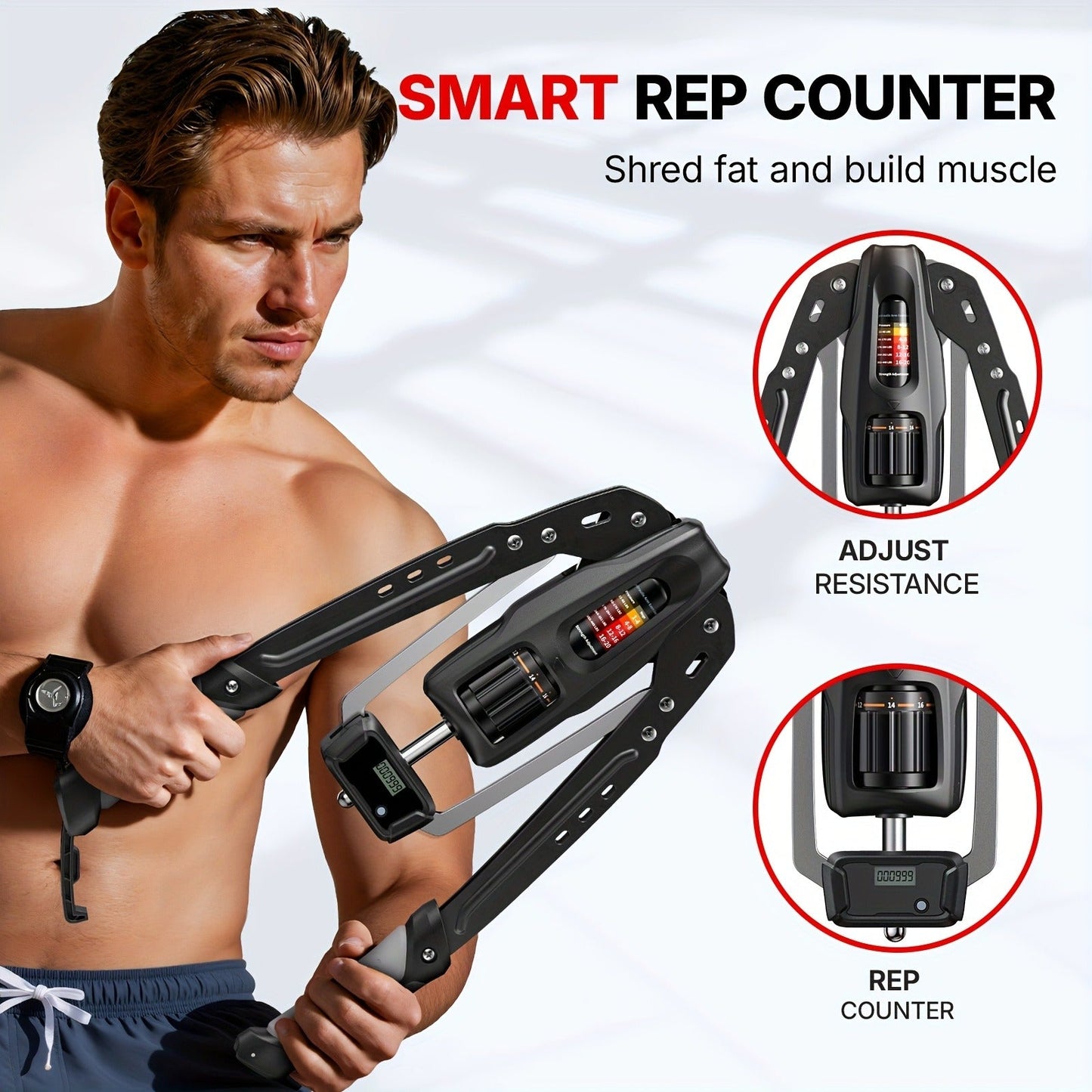 Chest Expander Twister Arm Exerciser 22-440LB Hydraulic Adjustable Resistance Shoulder Muscle Training Fitness Equipment for Home Gym