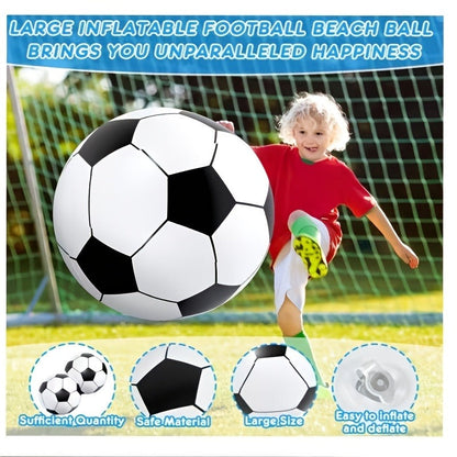 Giant Inflatable Soccer Ball for Indoor & Outdoor Use – Large Beach Ball for Pool Parties, Backyard Games, Playground Kickabout & Events – Fun Summer Sports Ball for Kids & Adults
