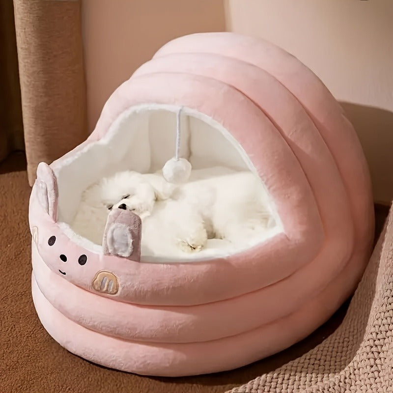 Plush Dog Bed Pad – Thick, Soft & Warm Pet Sleeping Mat for Dogs and Cats | Non-Slip Cozy Cushion Kennel Pad, Large Size 21.7×20×17.7 inch, Multiple Colors