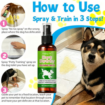 Puppy Potty Training Spray - Pheromone-Inspired Indoor Spot Guidance for Dogs & Cats, Helps Puppies & Kittens Recognize the Right Bathroom Spot Faster, Clean & Non-Messy