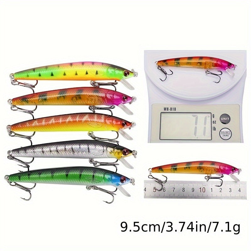 Minnow Fishing Lures Set 43pcs – Plastic Crankbait Hard Baits for Freshwater & Saltwater Angling