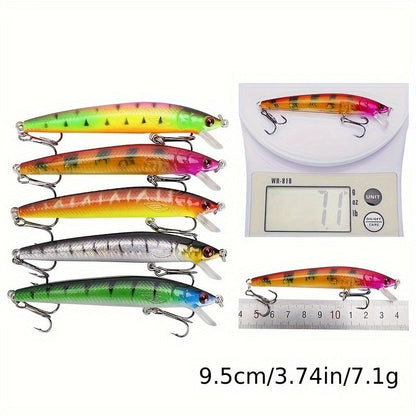 Minnow Fishing Lures Set 43pcs – Plastic Crankbait Hard Baits for Freshwater & Saltwater Angling