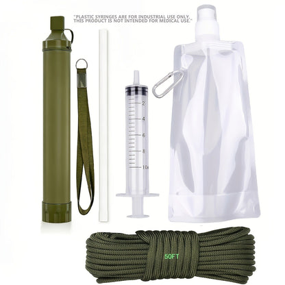 Portable Water Filter Straw for Camping, Hiking & Backpacking – 0.2 Micron Filtration, Filters Up to 10000 Gallons, BPA-Free Survival Water Purifier