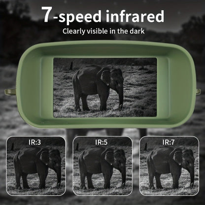 2.5K Night Vision Binoculars – Camo Infrared Goggles with 6X Zoom, 3" HD Screen, 7-Speed IR, 2000mAh Battery & Video Recording for Hunting Wildlife Security