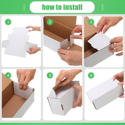 Trading Card Storage Box 20 Pack Cardboard 7x3.7x2.8 Inch Baseball Card Storage Boxes Collectible Cases for Sports Cards Gaming Cards TCG MTG Pokemon Card Collecting Holder Supplies Upgraded Version