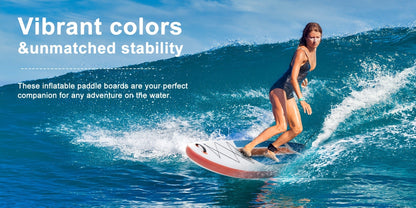 Inflatable Stand Up Paddle Board 10'6" x 32" – Non-Slip Deck iSUP with Premium Accessories | Stable & Durable Paddle Board for Fishing, Rowing, Seaside Travel & Outdoor Enthusiasts