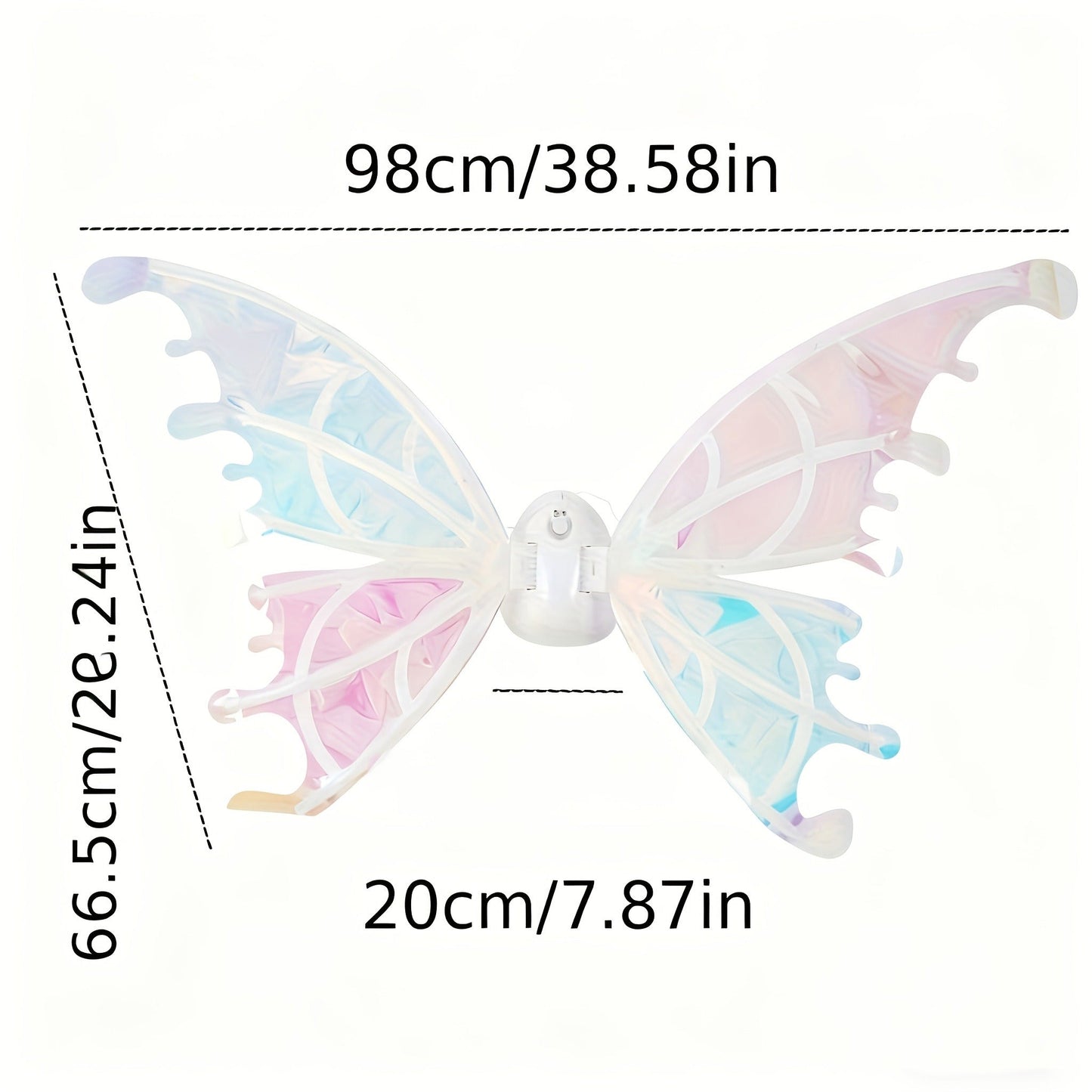 LED Light-Up Butterfly Angel Wings Costume for Dogs, Girls & Women – Multi-Color Illuminated Wings for Halloween, Christmas, Carnival, Cosplay & Themed Pet Parties, One Size Fits Most