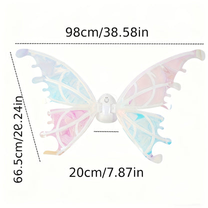 LED Light-Up Butterfly Angel Wings Costume for Dogs, Girls & Women – Multi-Color Illuminated Wings for Halloween, Christmas, Carnival, Cosplay & Themed Pet Parties, One Size Fits Most
