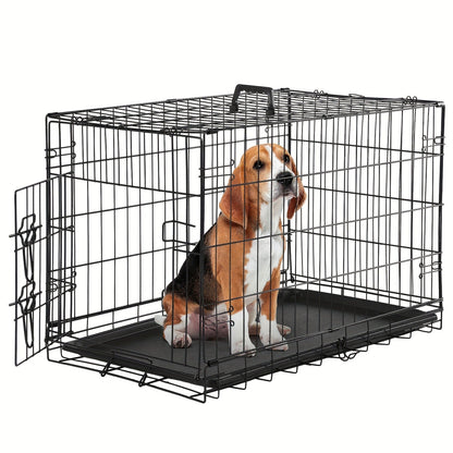 Pet Playpen Exercise Pen for Dogs 8 or 16 Panel Modular Indoor Outdoor Dog Fence - 24 32 40 Inch Height Options for Small Medium Large Dogs & Puppies Sturdy Portable Enclosure