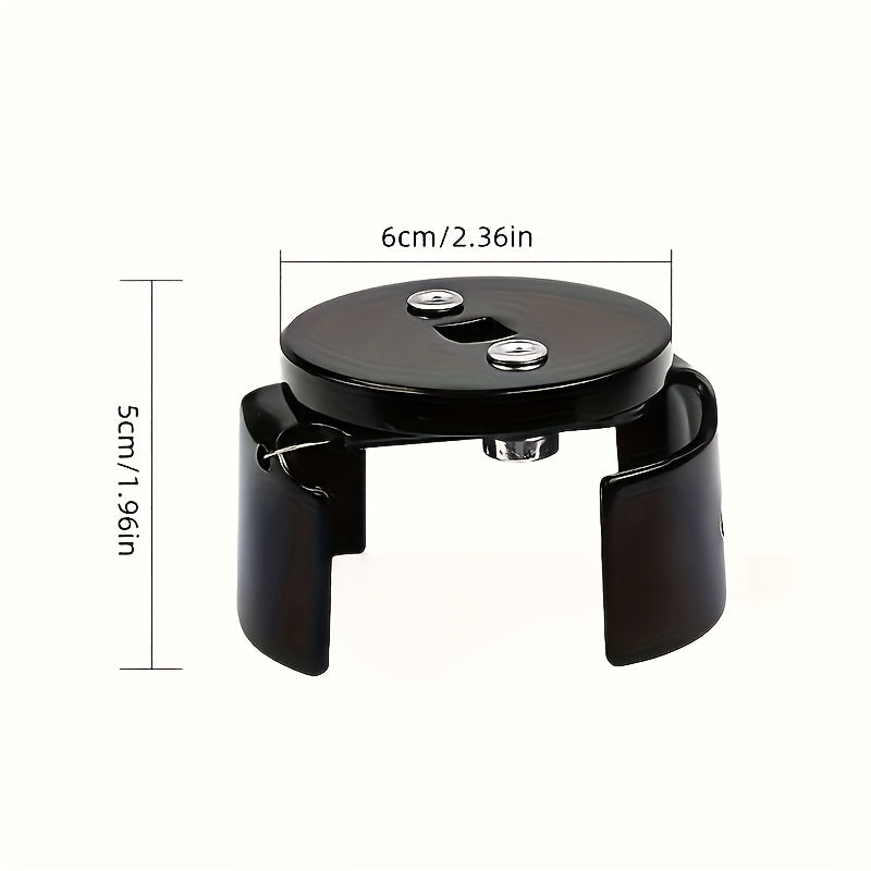 Adjustable Oil Filter Wrench, German U-shaped Multi-functional Design, Dual-jaw Reversible Mechanism, Black Metal Hexagonal Socket with Engine Repair Adjustment Knob| Durable Metal Construction, Car Maintenance Tool