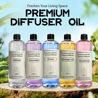 Luxury Diffuser Oil Refill 8.79oz – Premium Hotel Scents for Home Diffuser | Hilton, Shangri-La, Gardenia, Lavender & Ocean