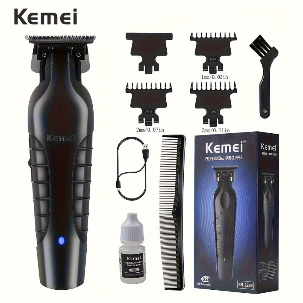 Kemei Hair Clipper & Beard Trimmer Set for Men — Professional Grooming Kit with Reciprocating Shaver, USB Rechargeable, Home & Salon Use, Father's Day & Birthday Gift for Dad