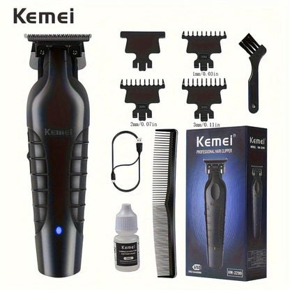 Kemei Hair Clipper & Beard Trimmer Set for Men — Professional Grooming Kit with Reciprocating Shaver, USB Rechargeable, Home & Salon Use, Father's Day & Birthday Gift for Dad
