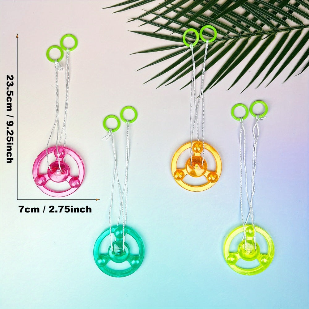 Light Up Flywheel Spinner Toys 30 Pack – Pull String Glow in the Dark Party Favors for Kids, Flashing Spin Top Bulk Set for Birthday Goodie Bags, Halloween Christmas Gifts