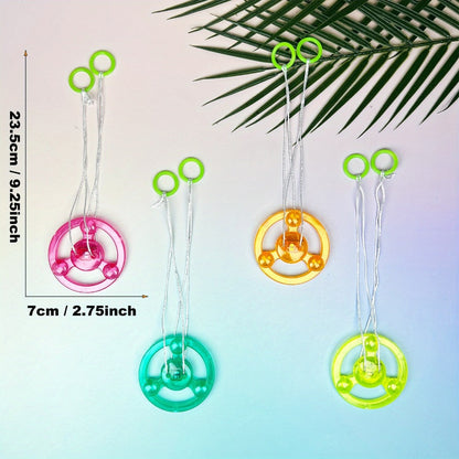 Light Up Flywheel Spinner Toys 30 Pack – Pull String Glow in the Dark Party Favors for Kids, Flashing Spin Top Bulk Set for Birthday Goodie Bags, Halloween Christmas Gifts