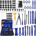 240pcs Auto Trim Removal Tool, Auto Push Pin Bumper Retainer Clip Set Fastener Terminal Remover Tool Adhesive Cable Clips Pry Kit Car Panel Radio Removal Auto Clip Pliers, for Car Interior & Exterior Repair