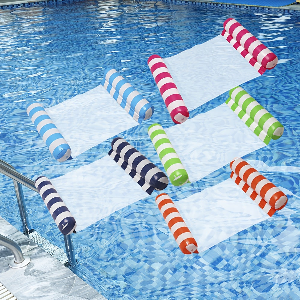 4-in-1 XL Pool Float 5-Pack – Hammock Saddle Lounge Chair Drifter Multi-Purpose Water Float, Non-Stick PVC, for Adults & Kids, Summer Pool Beach Lake Outdoor Fun