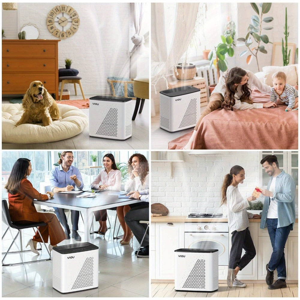 HEPA H13 Air Purifier for Large Room Up to 1295 Sq Ft | 20dB Ultra-Quiet, PM2.5 Display, Auto Mode & Timer | Removes Smoke, Pollen, Pet Dander & Allergens | Bedroom, Living Room & Office | Black & White