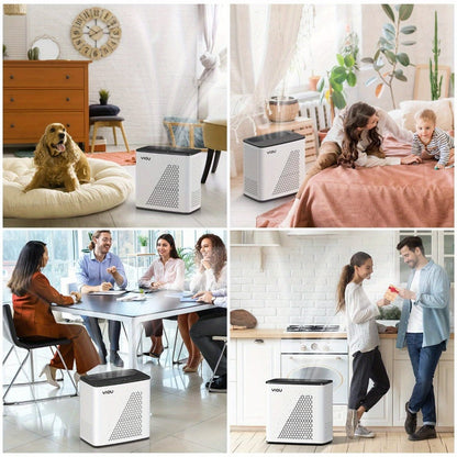 HEPA H13 Air Purifier for Large Room Up to 1295 Sq Ft | 20dB Ultra-Quiet, PM2.5 Display, Auto Mode & Timer | Removes Smoke, Pollen, Pet Dander & Allergens | Bedroom, Living Room & Office | Black & White