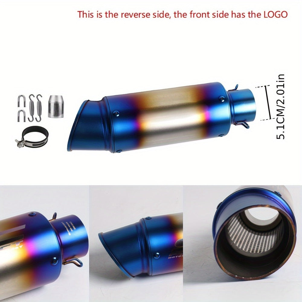 Motorcycle Exhaust Pipe 51mm & 60mm - Stainless Steel Slip-On for NMAX 125/155, Suzuki GSX650F, GSX1250 & GSX650R | Performance Exhaust Upgrade