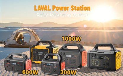 Portable Power Station 1075Wh/294Wh – 1000W/300W Solar Generator, Lithium Battery, 120V AC Outlet, for RV, Camping, Hiking, Fishing & Emergency Backup
