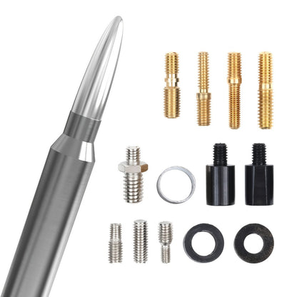 Short Car Antenna 5.3 Inch – Carbon Steel Universal Fit AM FM Signal Booster Stub Antenna Replacement for Cars Trucks SUVs, Black Nickel Gold