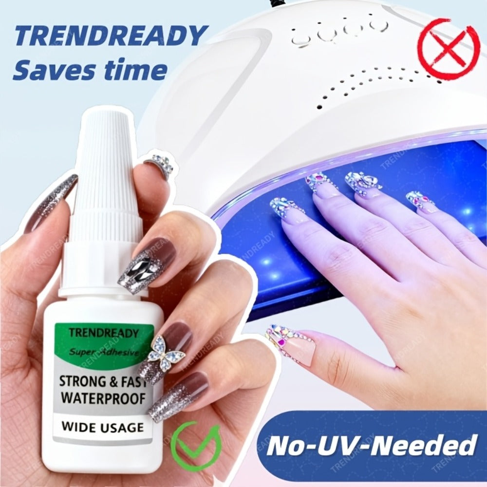 60+ Day Hold Nail Glue 4 Bottles 20g Each Super Strong Extra Hold Fast Drying No Lamp Needed Heavy Duty Adhesive for Press On Nails Fake Nails Acrylic Tips Nail Art Salon Home Use