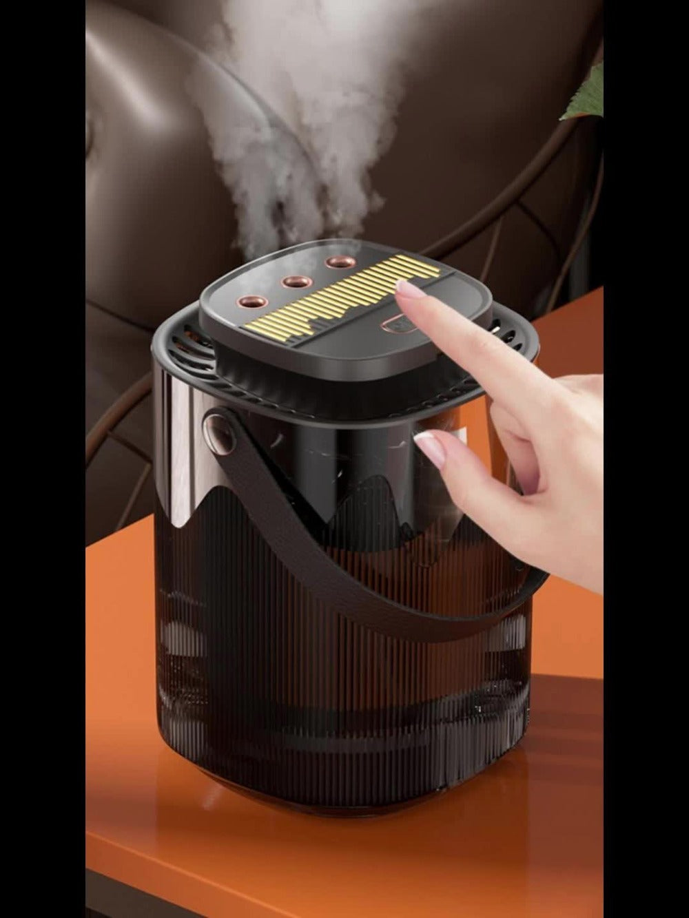 Large Capacity Desktop Humidifier with Night Light – 101oz 3-Nozzle USB Rechargeable Cool Mist Humidifier for Bedroom, Office, Dorm & Home, Quiet Air Humidifier with LED Night Light, Holiday Gift