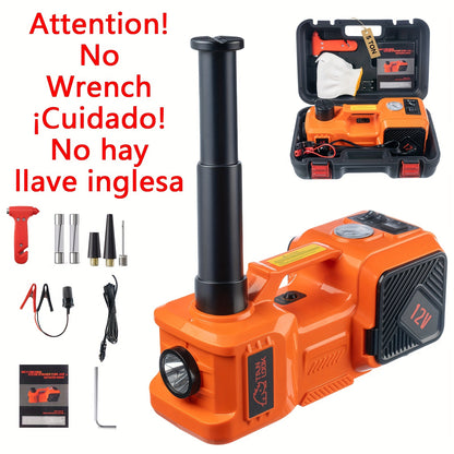 5 Ton Electric Car Jack, Hydraulic Jack and Electric Impact Wrench, Portable Car Lift with Built-in Air Pump, Suitable for SUV MPV Car Truck, Tire Replacement Garage Maintenance, Emergency Maintenance