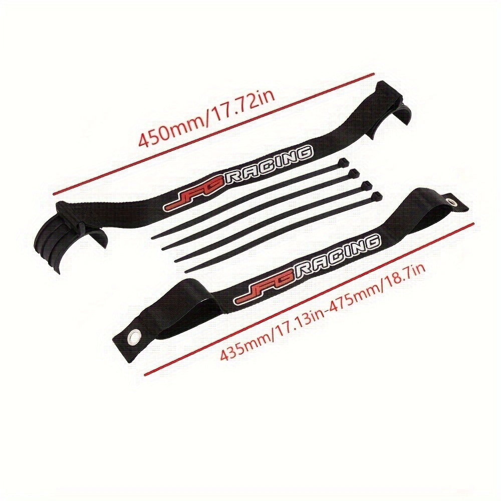 JFG RACING Motorcycle Recovery Belt Set - Adjustable Straps for Front And Rear for Off-Road Bikes, Made of Sturdy Nylon