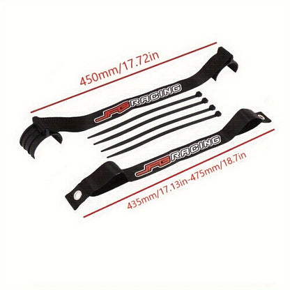 JFG RACING Motorcycle Recovery Belt Set - Adjustable Straps for Front And Rear for Off-Road Bikes, Made of Sturdy Nylon