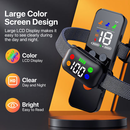 Dog Training Collar with Remote X300 - 4 Modes Shock Vibration Sound Light, Rechargeable E-Collar for Medium Large Dogs 30-120 lbs