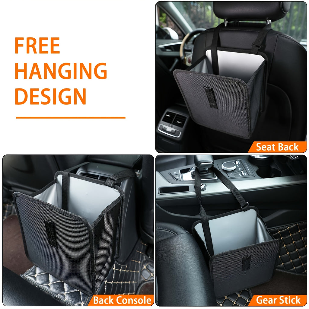 Car Trash Can, Foldable Trash Can Collapsible Hanging Trash Bag for Car Seat, Gallons Leakproof Garbage Bags, Cars Must Haves Interior Accessories Essentials, Hanging Leakproof Storage Bag with Large Capacity, Car Interior Accessories