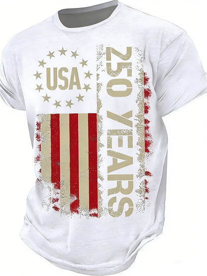 Unisex's American Flag T-Shirt - Short Sleeve 524517