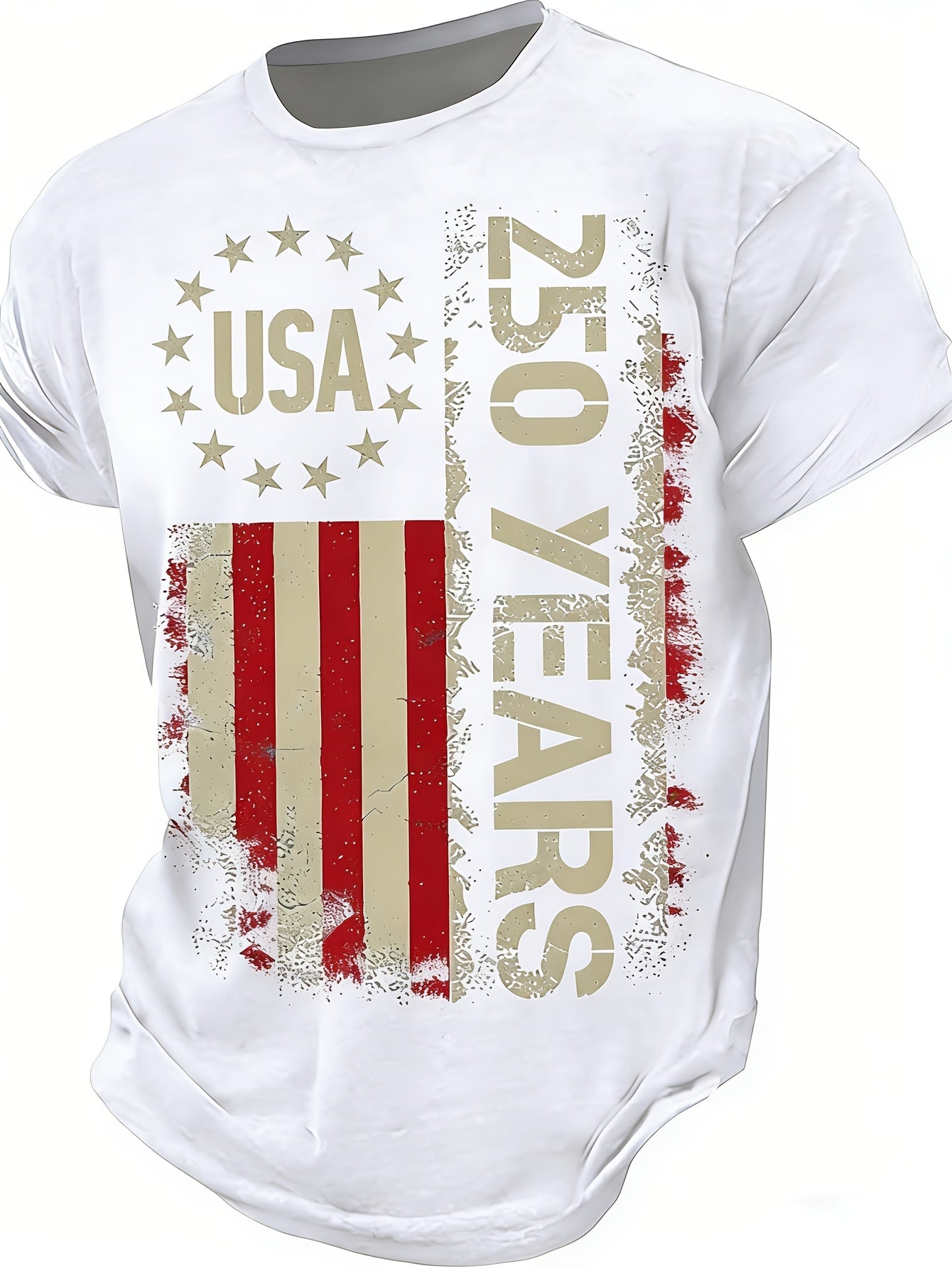 Unisex's American Flag T-Shirt - Short Sleeve 524517
