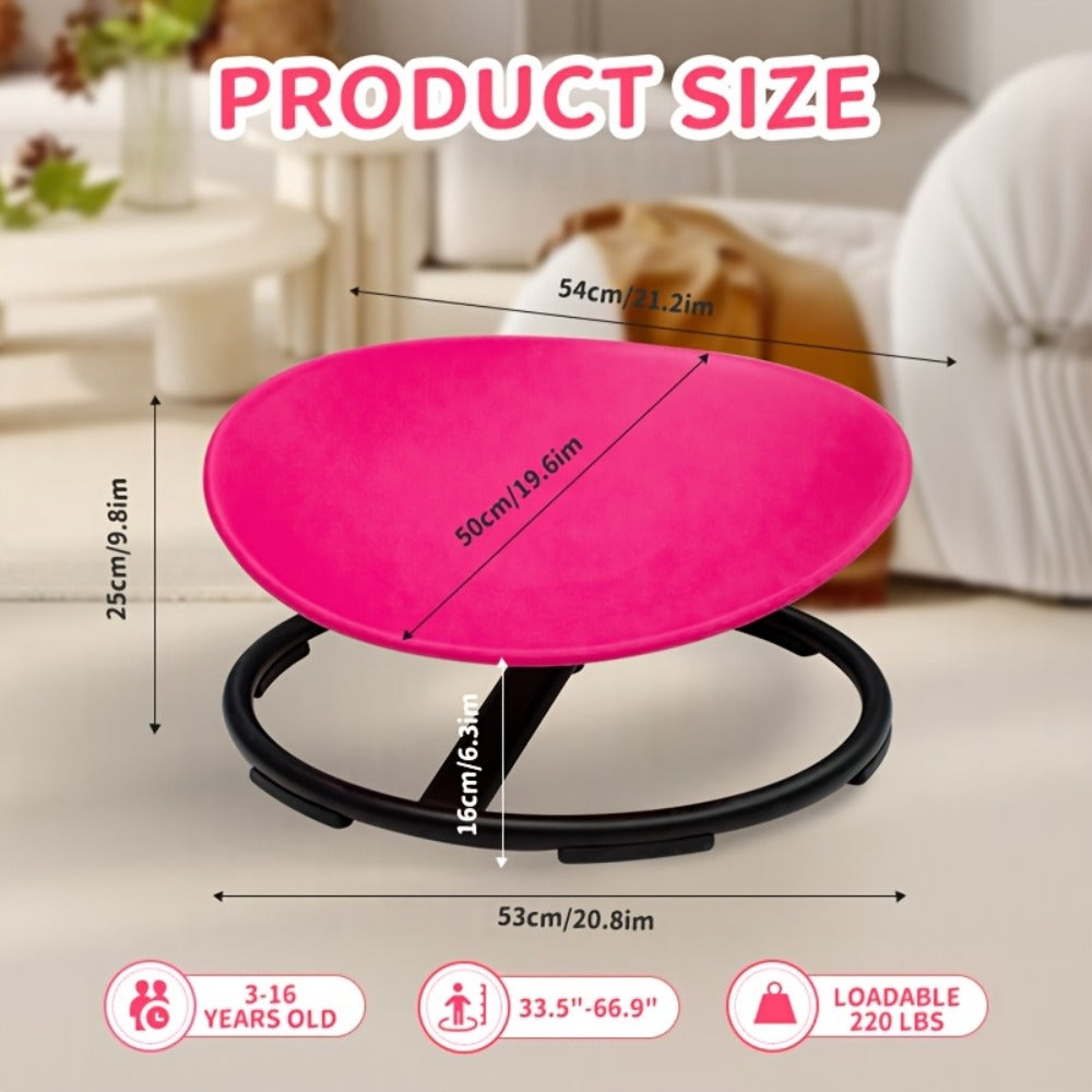 Kids Sit & Spin Sensory Chair – Sturdy Motor Skills Trainer for Therapeutic Sensory Play, Indoor & Outdoor Use, Ages 3+ | Red, Blue, Pink | Great for ADHD & Sensory Processing